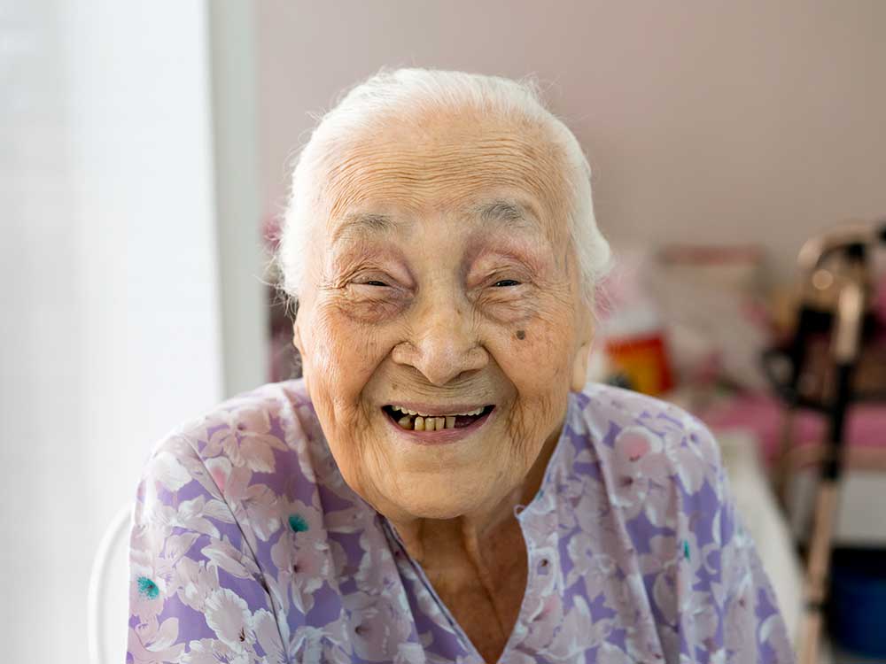 Mdm Chan Bibe Binte Syed Mohd Shah, USP faculty member Mr Aaron Maniam's great-grandmother.