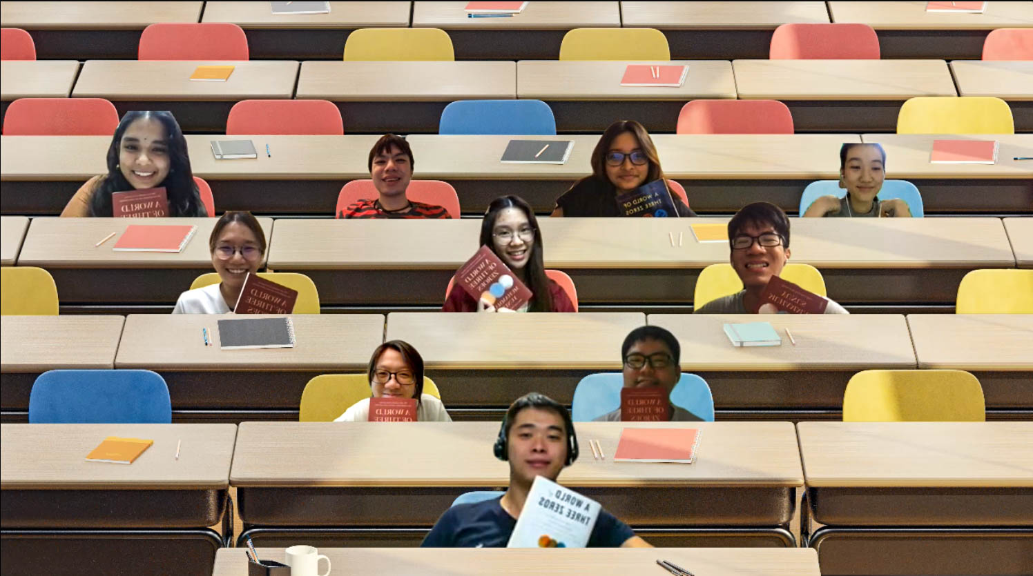 Though the session had to move online, USP alum Lim Cheng Lei (bottom, centre) enjoys leading the session with his fellow juniors, where even an alum participant who was based overseas, joined in.