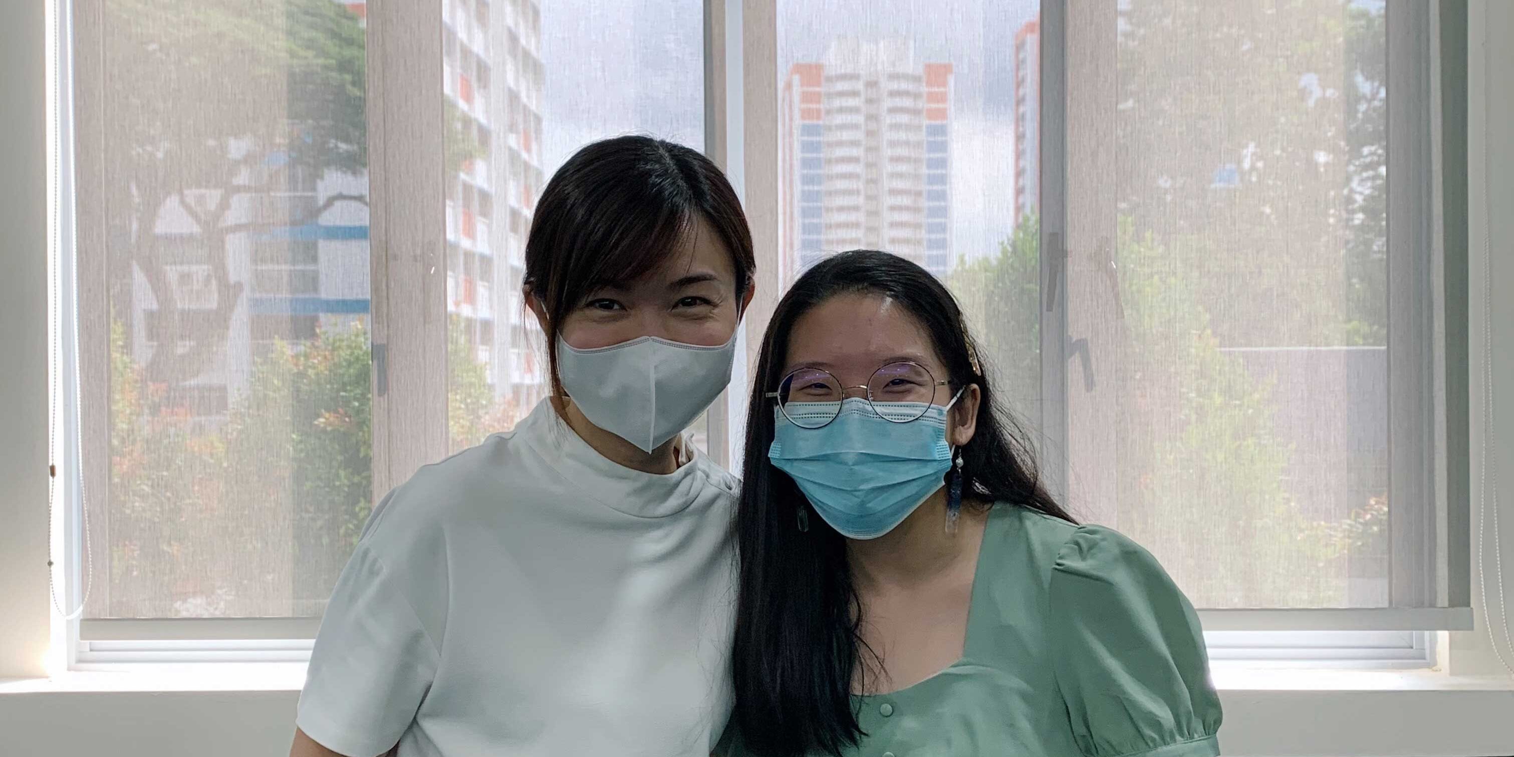 Tin Pei Ling (L) and Jiayi (R) after a laughter-filled midday coffee chat.